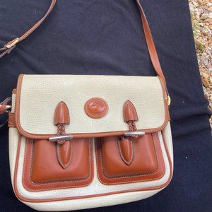 DOONEY & BOURKE VINTAGE LEATHER POCKET CROSS BODY BAG